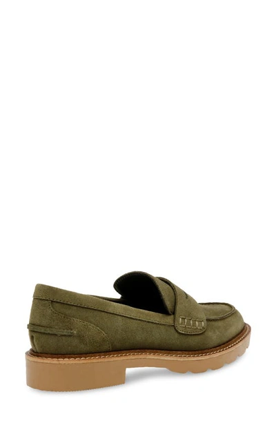 Anne Klein Elia Lug Sole Loafers In Olive