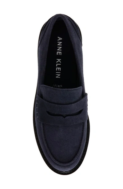 Anne Klein Women's Emmylou Lug Sole Loafers In Navy