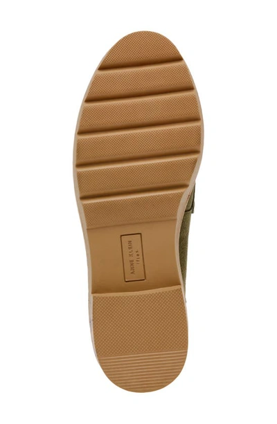 Anne Klein Elia Lug Sole Loafers In Olive