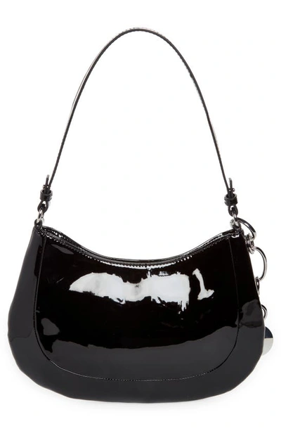 Shop Simon Miller Sasi Patent Shoulder Bag In Black