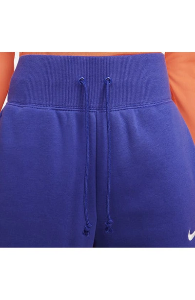 Shop Nike Sportswear Phoenix High Waist Wide Leg Sweatpants In Lapis/sail