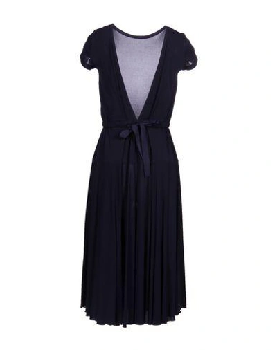 Shop Rochas Knee-length Dress In Dark Blue