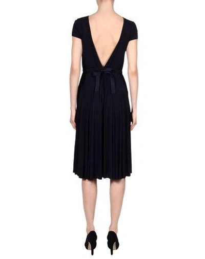 Shop Rochas Knee-length Dress In Dark Blue