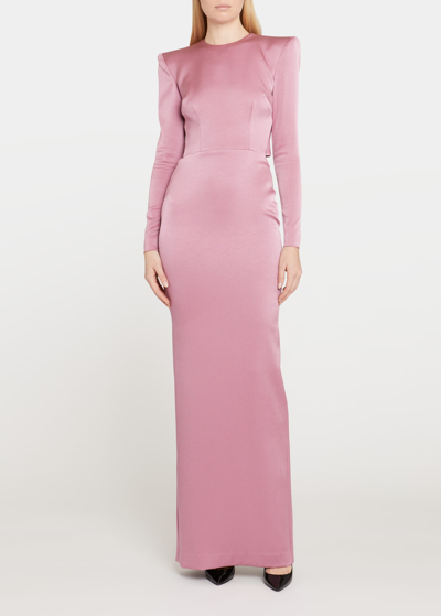 Shop Alex Perry Diamond-back Column Gown In Rose
