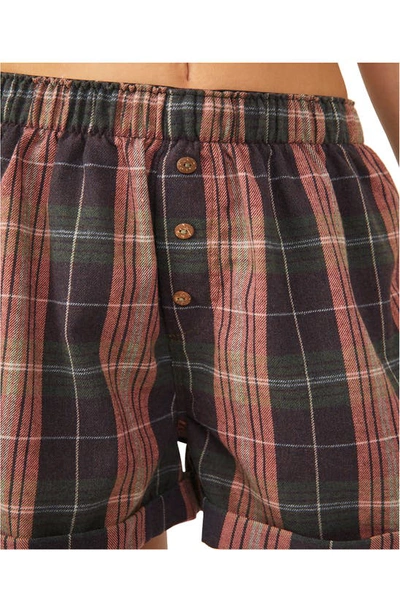 Free People Sunday Morning Lounge Shorts In Multi Dark Combo