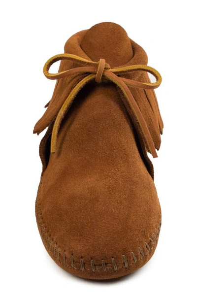 Minnetonka Toddler Boys And Girls Suede Fringe Booties In Brown