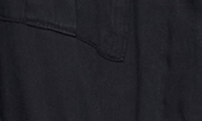 Shop Wash Lab Denim Road Trim Split Hem Zip-up Jacket In Vintage Black