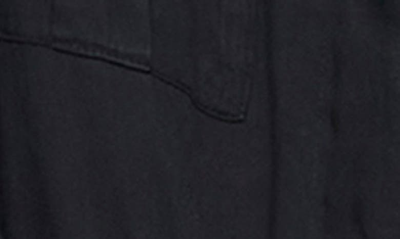 Wash Lab Denim Road Trim Split Hem Zip-up Jacket In Vintage Black