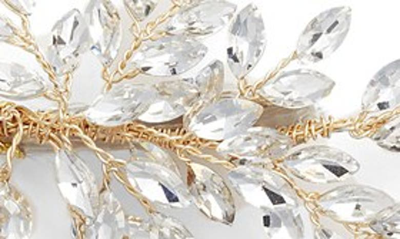 Brides And Hairpins Sahara Crystal Leaf Bendable Hair Clip In Gold