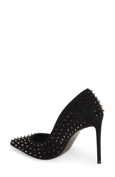 Shop Steve Madden Vala Spiked Pointed Toe Pump In Black