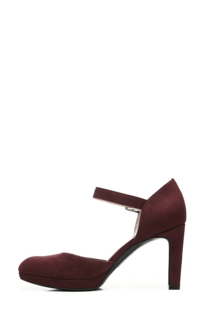 Shop Lifestride Jean Ankle Strap Pump In Pinot Noir