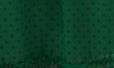Shop Cece Clip Dot Flutter Sleeve Midi Dress In Alpine Green