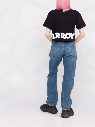 Shop Barrow Cropped T-shirt In Black