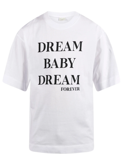 Shop Dries Van Noten T-shirt Dream Baby Dream In White
