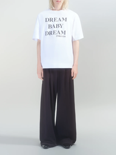 Shop Dries Van Noten T-shirt Dream Baby Dream In White