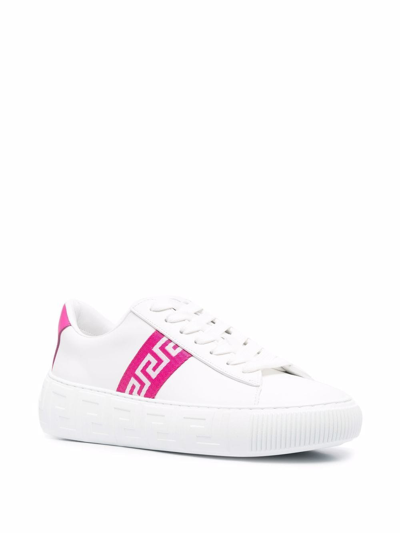 Shop Versace Sneakers Greca In White