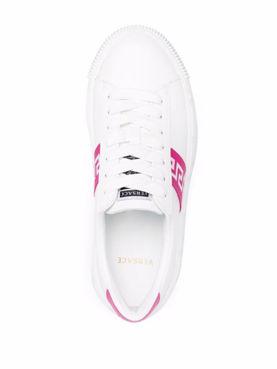 Shop Versace Sneakers Greca In White