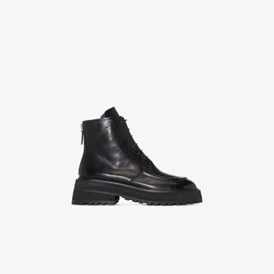 Shop Marsèll Carro Ridged-sole Leather Boots - Women's - Rubber/leather In Black