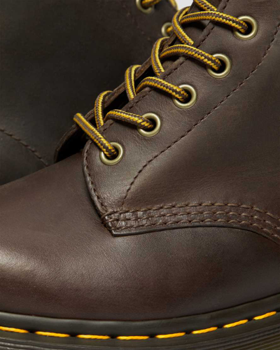 Dr. Martens' 1460 Bex Crazy Horse Leather Lace Up Boots In Dark Brown