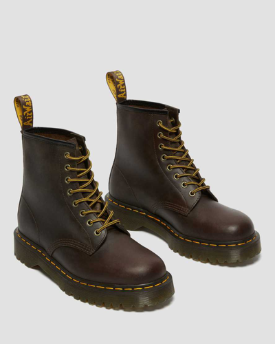 Dr. Martens' 1460 Bex Crazy Horse Leather Lace Up Boots In Dark Brown