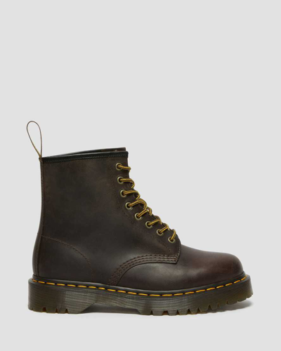 Dr. Martens' 1460 Bex Crazy Horse Leather Lace Up Boots In Dark Brown