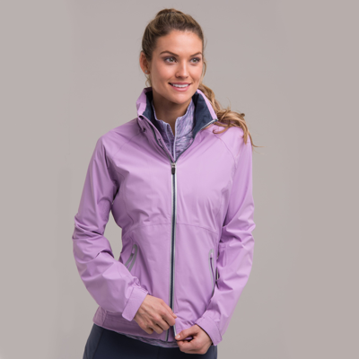 Shop Zero Restriction Hooded Olivia Jacket In Orchid