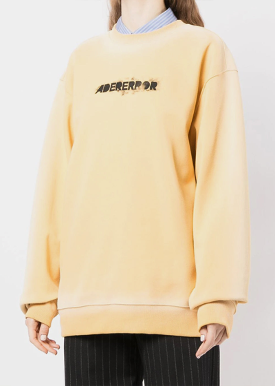 Shop Ader Error Yellow Spray Sweatshirt