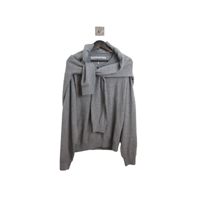 Alexander Wang Wrap Around Sweater Grey In Xxl