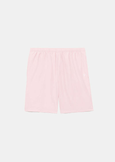 Shop Ami Alexandre Mattiussi Pale Pink Ami De Coeur Swim Shorts
