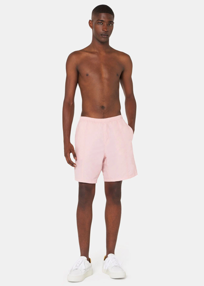 Shop Ami Alexandre Mattiussi Pale Pink Ami De Coeur Swim Shorts