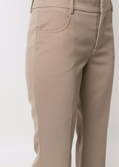 Shop Ami Alexandre Mattiussi Taupe Short Flared Trousers