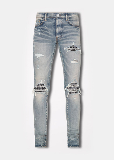 Shop Amiri Clay Indigo Mx1 Bandana Jeans