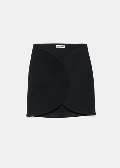 Shop Balenciaga Black Circle Miniskirt