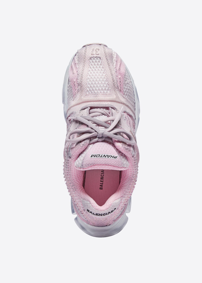 Shop Balenciaga Pink & White Phantom Sneakers