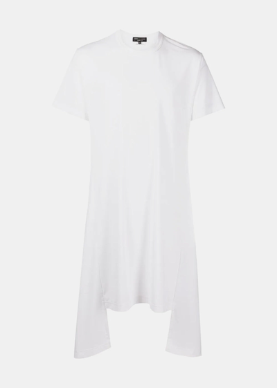 Shop Comme Des Garçons Homme Deux Comme Des Garcons Homme Plus White Print Long T-shirt