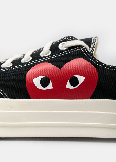 Shop Comme Des Garçons Play Black Converse Red Heart Chuck 70 Sneakers