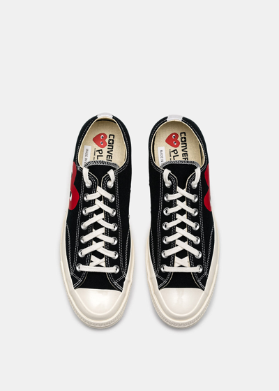 Shop Comme Des Garçons Play Black Converse Red Heart Chuck 70 Sneakers
