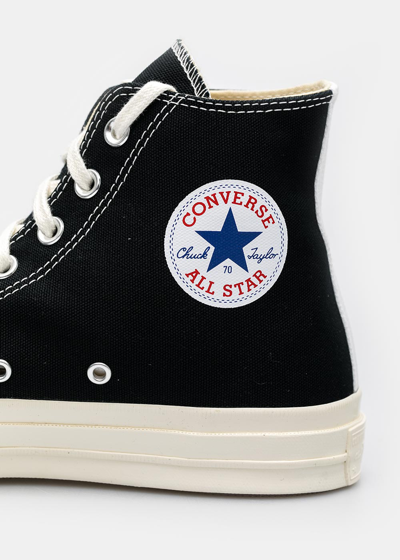 Shop Comme Des Garçons Play Comme Des Garcons Play Black Converse Red Heart Chuck 70 Sneakers