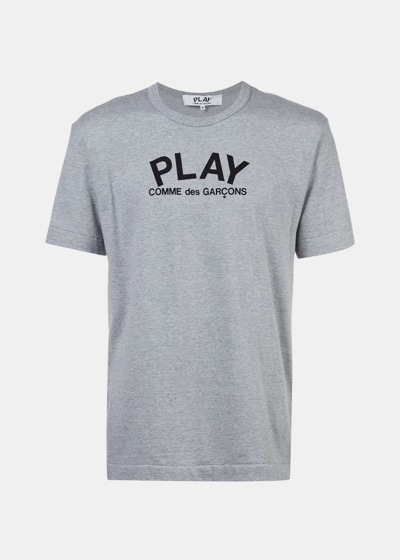 Shop Comme Des Garçons Play Grey & Black Play Heart T-shirt