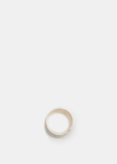 Shop Detaj White Burned Bandage Wide Ring