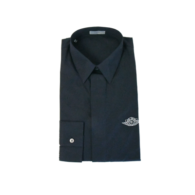 Shop Dior X Jordan Woven Shirt Navy In 39
