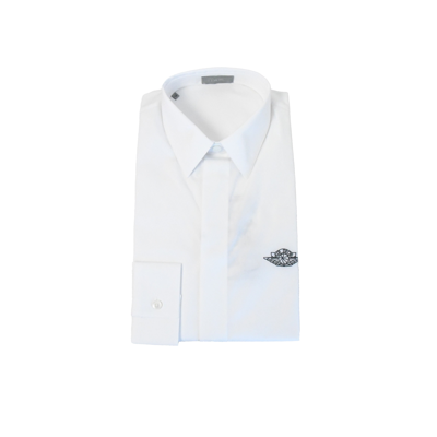 Shop Dior X Jordan Woven Shirt White In 54