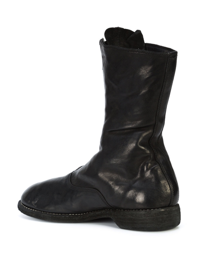 Shop Guidi Women 310 Front Zip Military Boot In Black