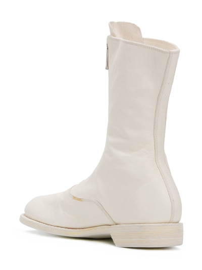 Shop Guidi Women 310 Front Zip Military Boot In Co00t White