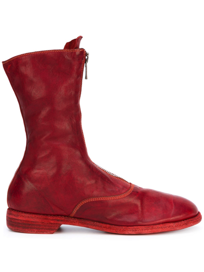 Shop Guidi Women 310 Front Zip Military Boot 1006t In 1006t Red