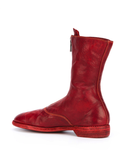 Shop Guidi Women 310 Front Zip Military Boot 1006t In 1006t Red