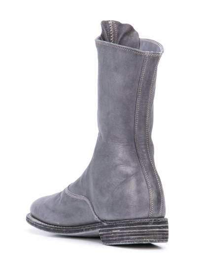 Shop Guidi Women 310 Soft Horse Leather Front Zip Military Boot In Light Grey