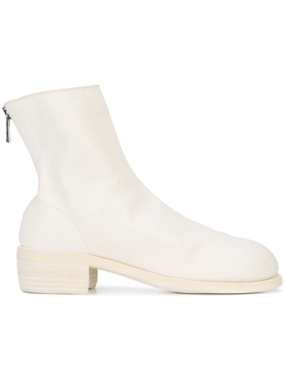 Shop Guidi Women 796z Classic Short Back Zip Boot In Co00t White