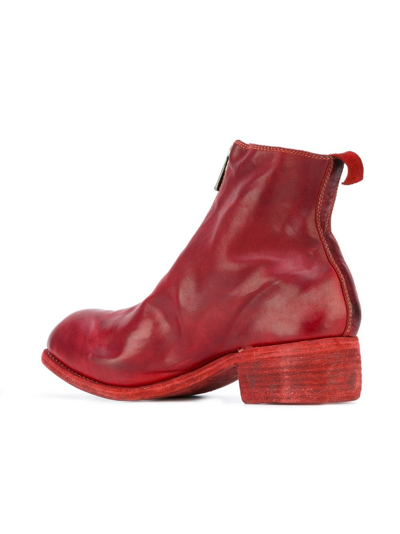 Shop Guidi Women Pl1 Soft Horse Leather Front Zip Boot 1006t In 1006t Red