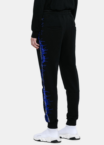 Shop Haider Ackermann Black Embroidered Sweatpants